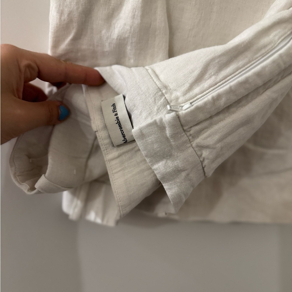 Abercrombie & Fitch White Linen Pants